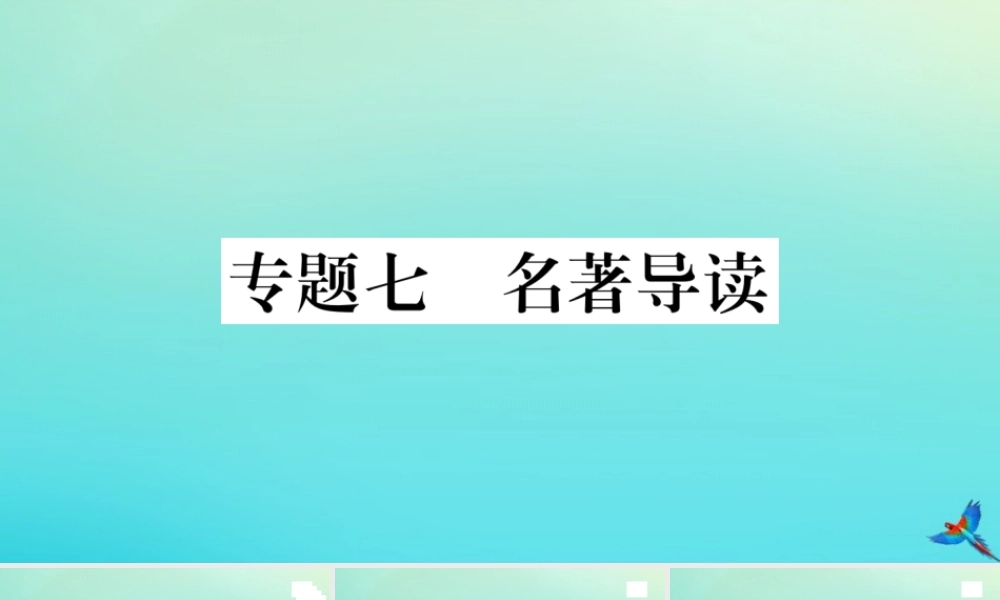 九年级语文上册 专题七 名著导读作业课件 新人教版 课件