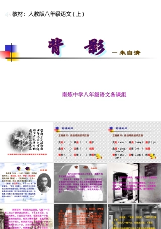 八年级语文背影课件8苏教版 课件