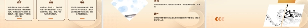现在常用的装饰音有倚音波音课件