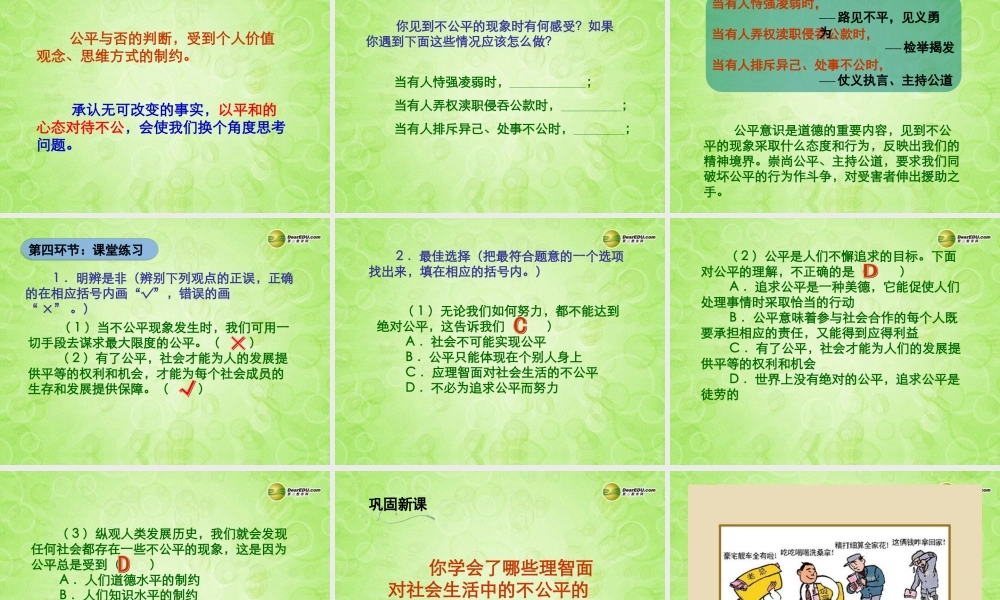 八年级政治下册 第九课第二框维护社会公平课件 新人教版 课件