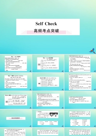 九年级英语全册 Unit 7 Teenagers should be allowed to choose their own clothes Seif Check习题课件 (新版)人教新目标版 课件
