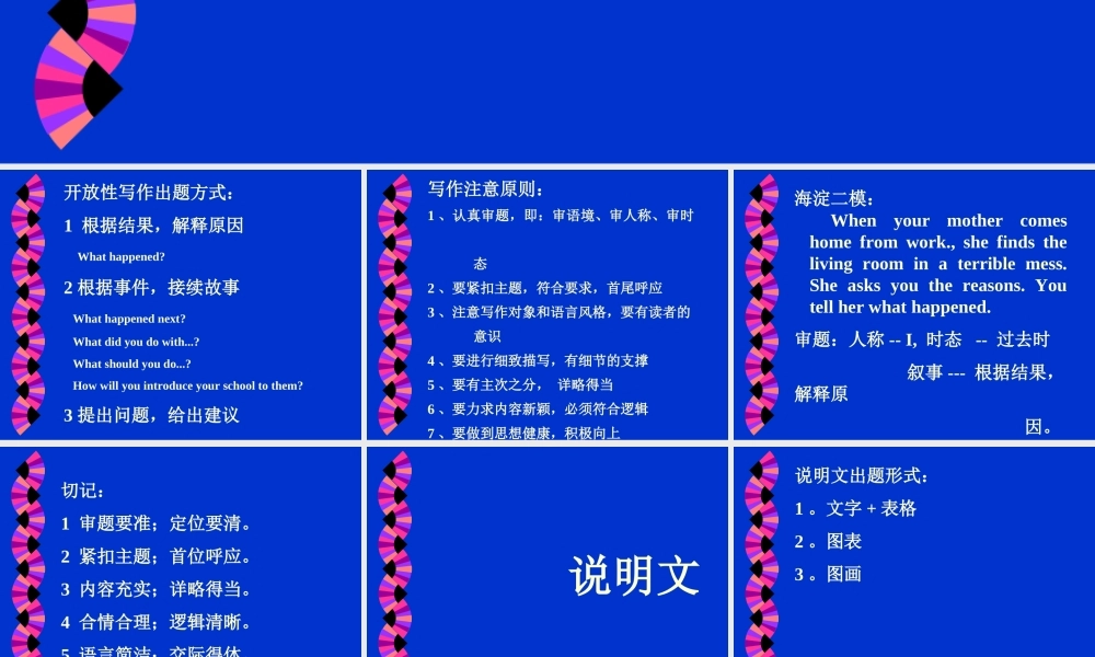 开放性写作高三英语课件 北师大版 课件