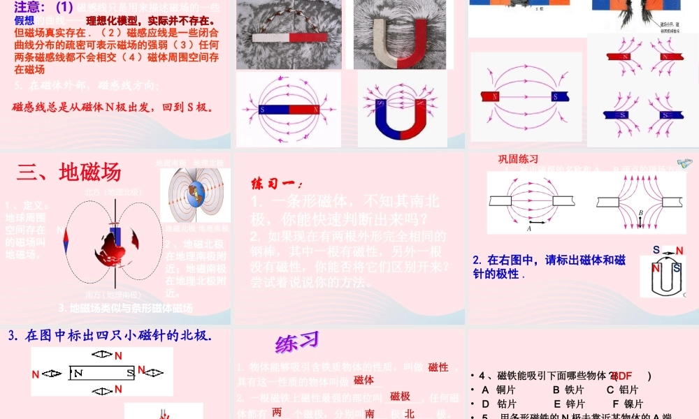 九年级物理全册 现象 磁场课件 (新版)新人教版 课件