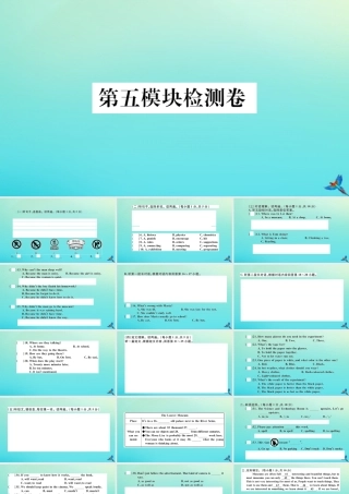 九年级英语上册 Module 5 Museums检测卷习题课件 (新版)外研版 课件