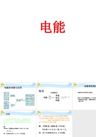 八年级物理(电能)课件 人教新课标版 课件