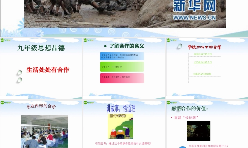 九年级政治 42生活处处有合作课件 苏教版 课件