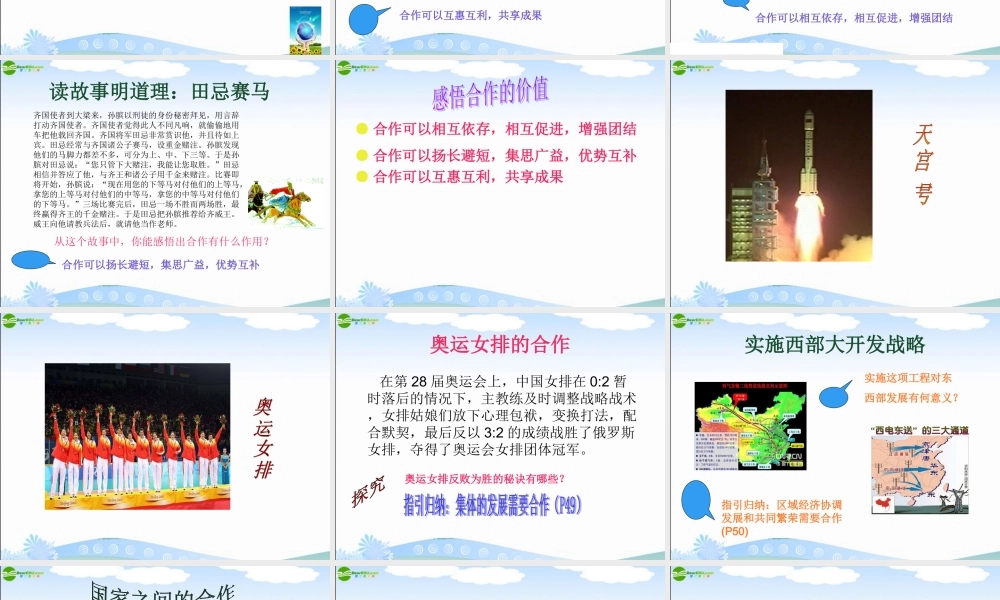 九年级政治 42生活处处有合作课件 苏教版 课件