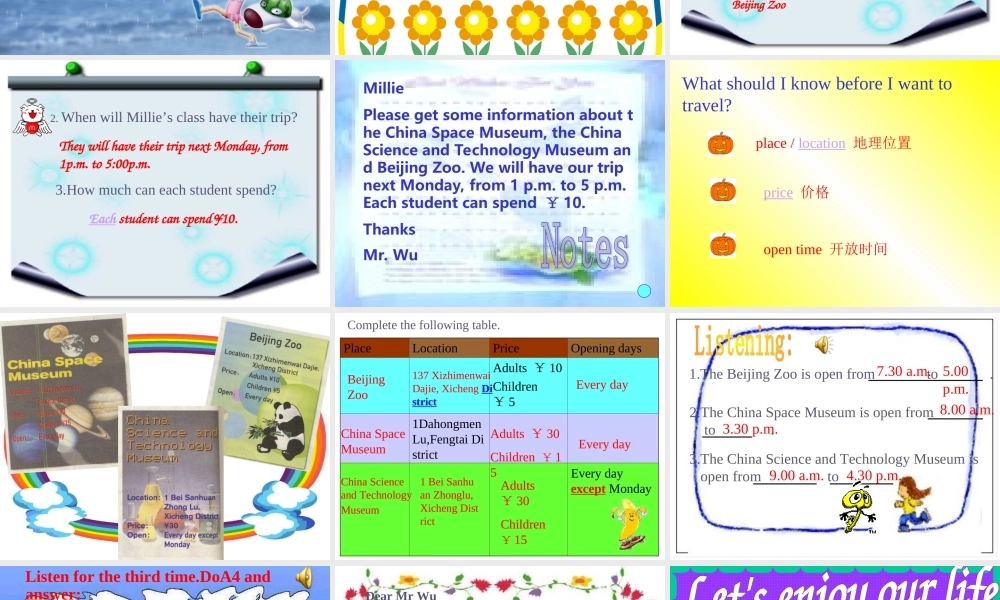 七年级英语上册Unit2 Intergrated skills1 课件牛津版 课件