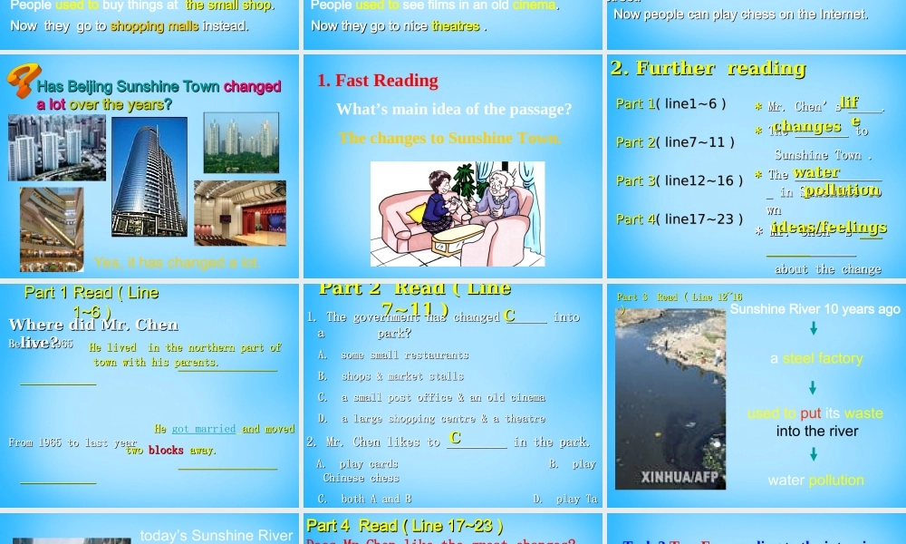 八年级英语下册 Unit 1 Past and Present Reading 1课件 (新版)牛津版 课件