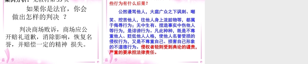 八年级政治下册 人人享有人格尊严权课件 人教新课标版 课件