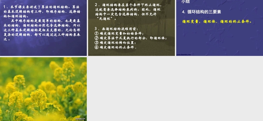 循环结构课件 新课标高一数学流程图 循环结构[整理三套附教案]