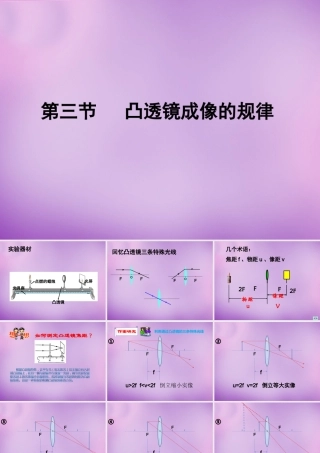 八年级物理上册 第五章 第三节 凸透镜成像的规律课件 (新版)新人教版 课件