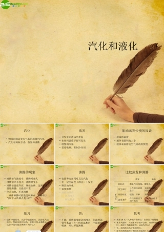 八年级物理下册 探究汽化和液化的特点(四)课件 沪粤版 课件