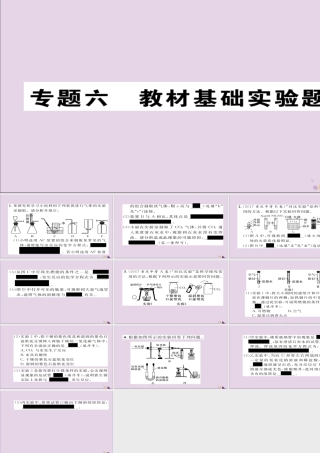 中考化学复习 第二编 重点题型突破篇 专题6 教材基础实验题(精练)课件