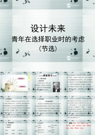 在选择职业时的考虑节选课件 苏教版必修1 课件