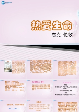 九年级语文下册 8(热爱生命)课件1 新人教版 课件