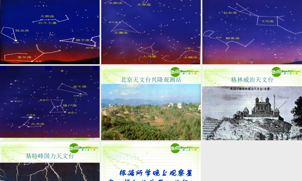 七年级科学上册 第1章 星空巡礼课件 华师版 课件