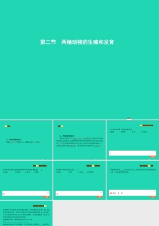 八年级生物上册 第四单元 第二章 第二节 两栖动物的生殖和发育课件 (新版)济南版 课件