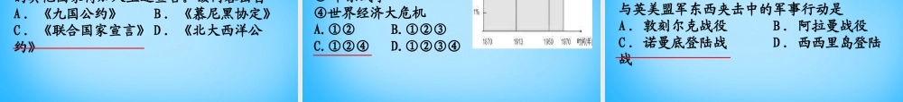 中考历史第一轮考点冲刺复习 九下 第三单元 第二次世界大战课件 新人教版 课件