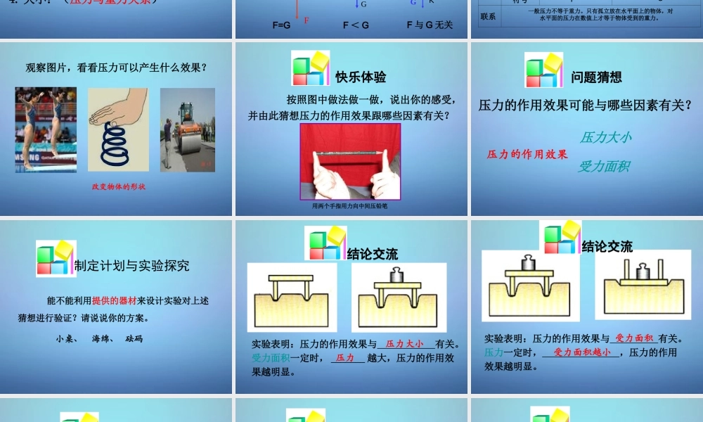 八年级物理下册 9.1 压强课件 (新版)新人教版 课件