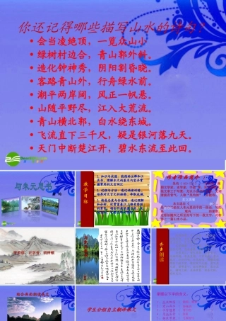 八年级语文下册 (与朱元思书)优秀教学课件 人教新课标版 课件