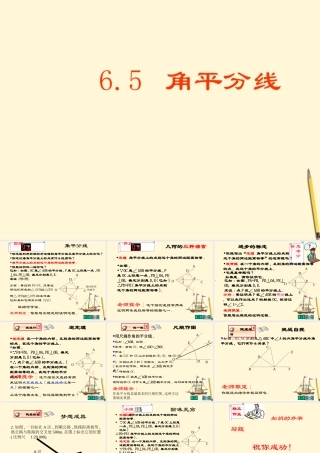 八年级数学下册 6.5(角平分线)课件 鲁教版 课件