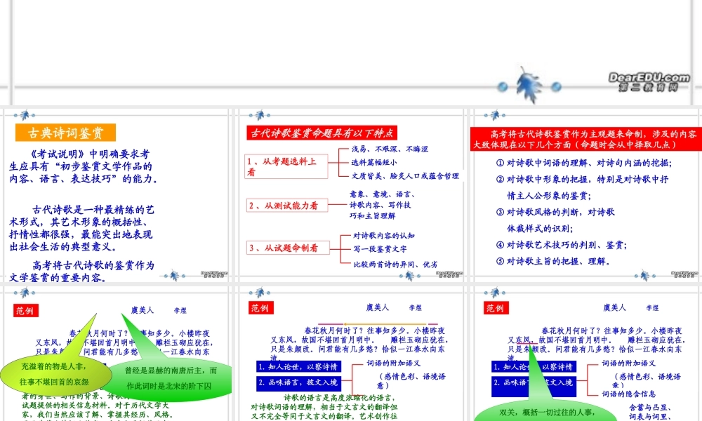 古代诗文阅读 课件