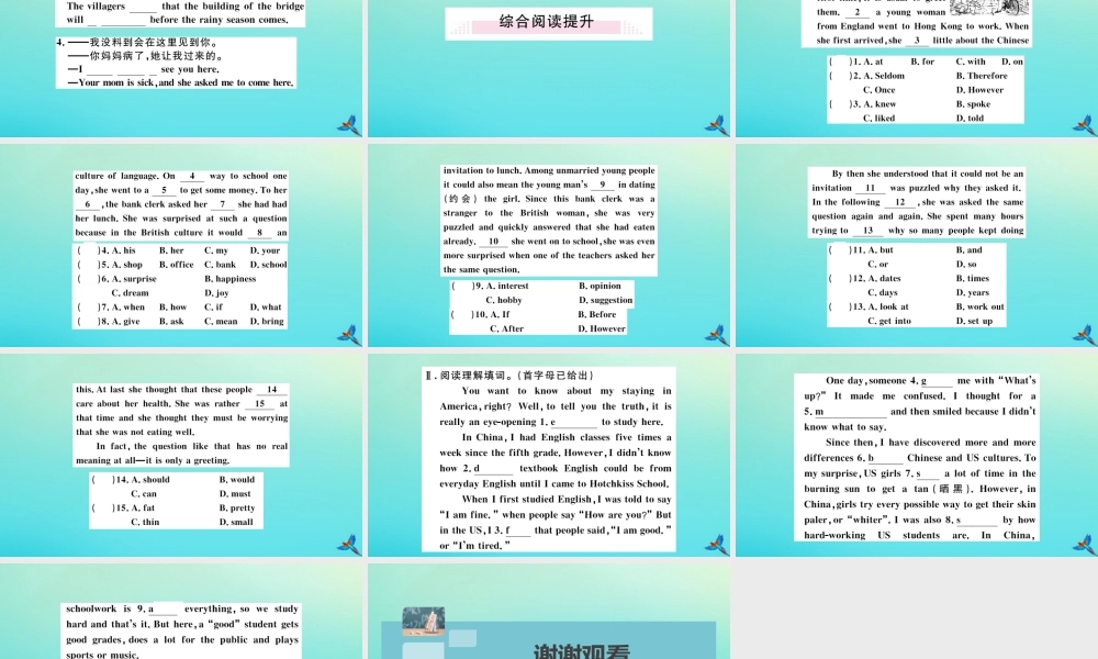 九年级英语全册 Unit 10 You re supposed to shake hands Self Check习题课件 (新版)人教新目标版 课件