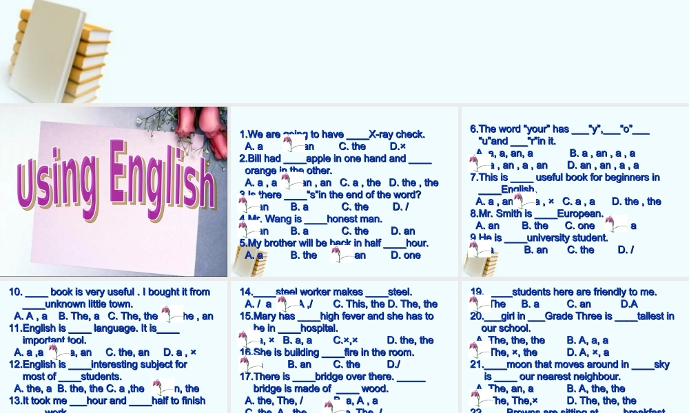 九年级英语上册 Unit 1 Body language Using English 课件 牛津广州版 课件