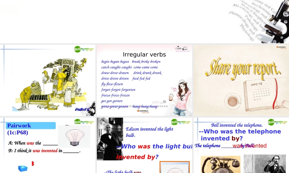 九年级英语下册 Unit1 Period 2 Section A 2a~2c&Self-check 2课件 人教新目标版 课件