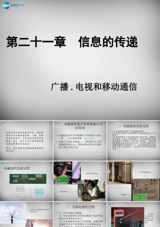 中学九年级物理全册 21.3 广播、电视和移动通信课件 (新版)新人教版 课件