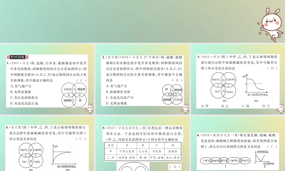 中考化学复习 题型复习(一)图表类试题 题型之二 维恩图类课件