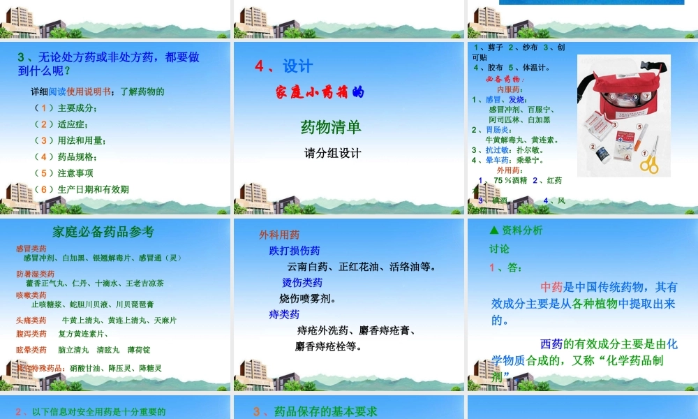 八年级生物下册 第二章 用药和急救课件 人教新课标版 课件
