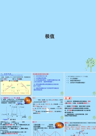 山西省忻州市高考数学 专题 极值复习课件