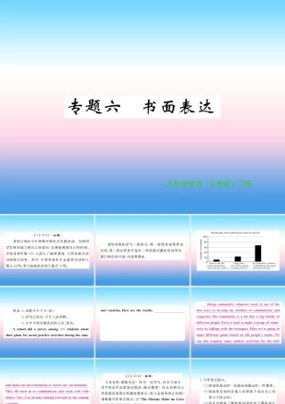 九年级英语全册 专题复习 专题六 书面表达习题课件 (新版)人教新目标版 课件