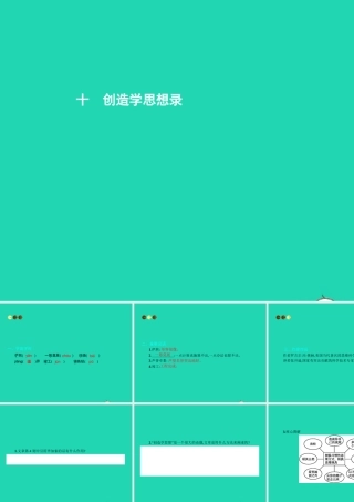 九年级语文上册 第三单元 十 创造学思想录课件 苏教版 课件