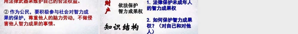 八年级政治下册 第七课 第3框 无形的财产课件1 新人教版 课件