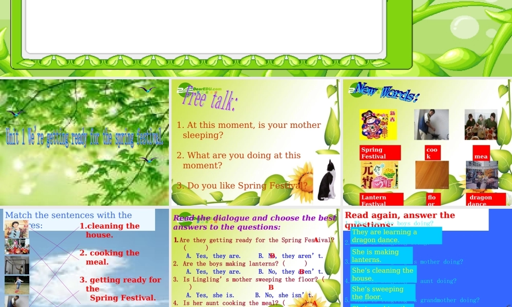 七年级英语下册：Module 2 Spring Festival课件(外研版) 课件