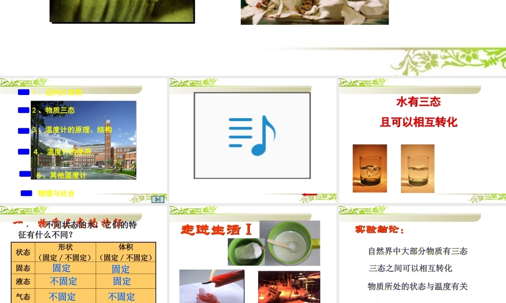八年级物理下册 教师竞赛作品 物质三态课件 苏科版 课件