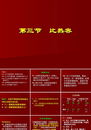 九年级物理比热容课件人教版 课件