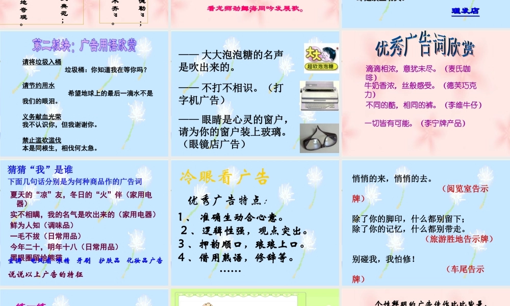 七年级语文上册 综合性学习(漫游语文世界)教学课件 人教新课标版 课件