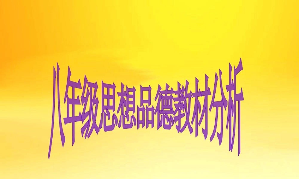 八年级政治下册 说教材课件  人教新课标版 课件