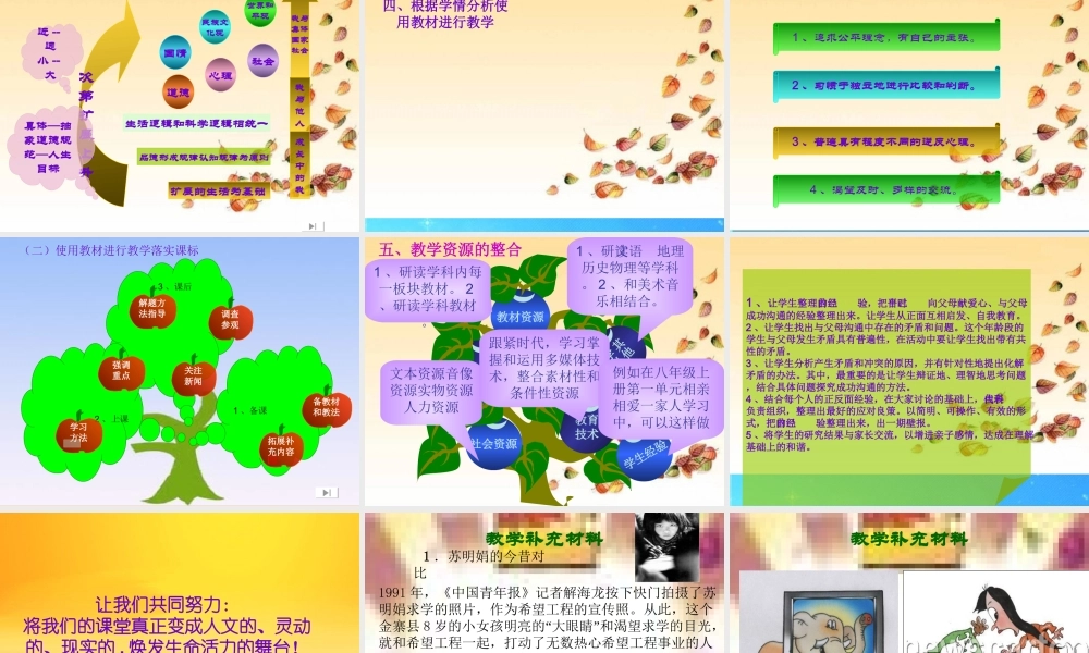 八年级政治下册 说教材课件  人教新课标版 课件