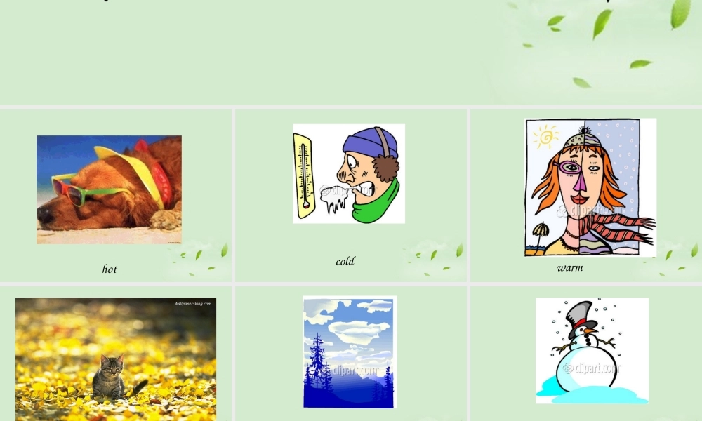 七年级英语上册 预备篇Starter Module 4 Unit 3 What s the weather like in summer课件2 外研版 课件