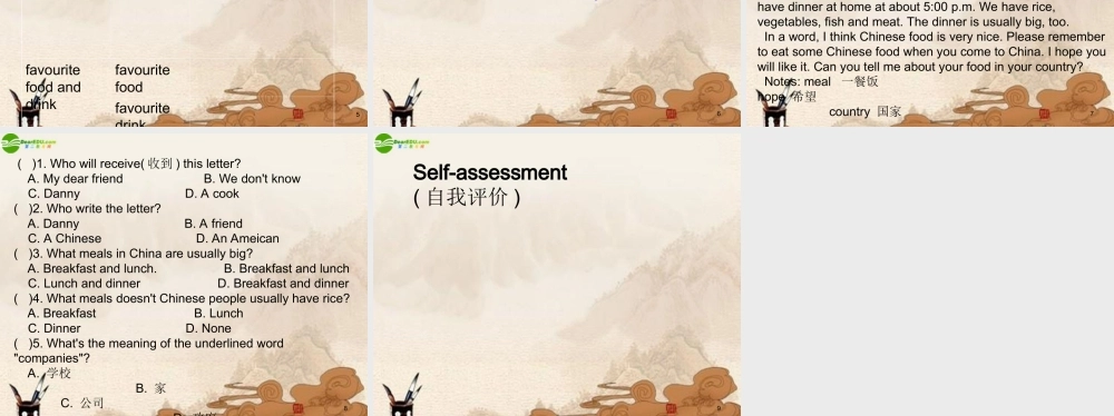 七年级英语上册 Module5 Unit4 Healthy food 课件 外研版 课件