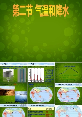 中学七年级地理上册 4.2 气温和降水课件 湘教版 课件