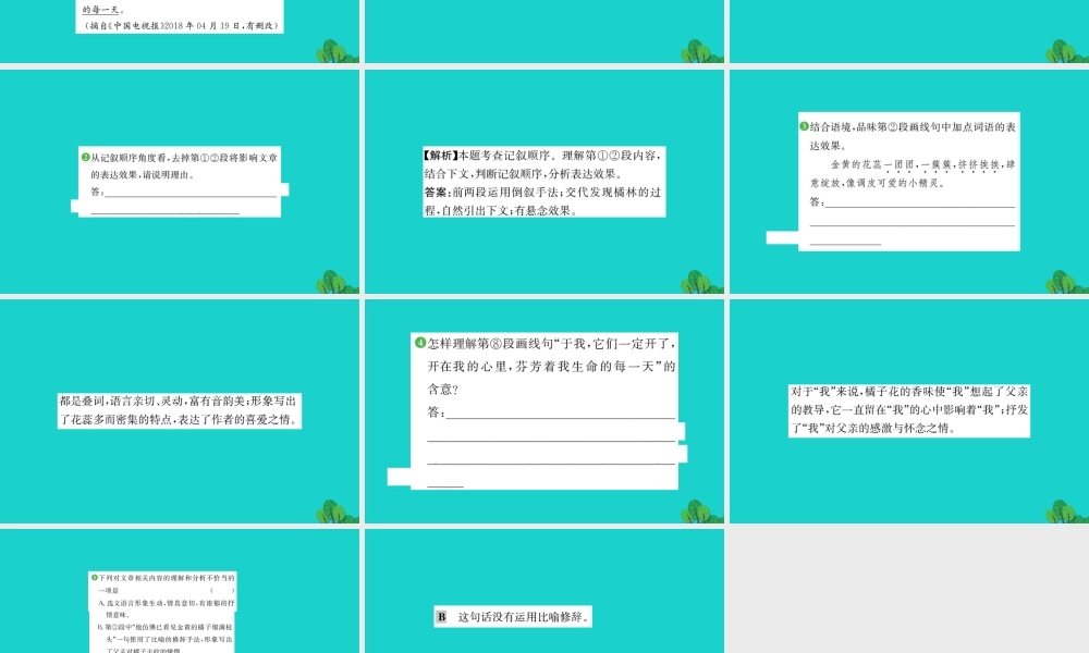 七年级语文下册 第四单元 13 叶圣陶先生二三事习题课件 新人教版 课件