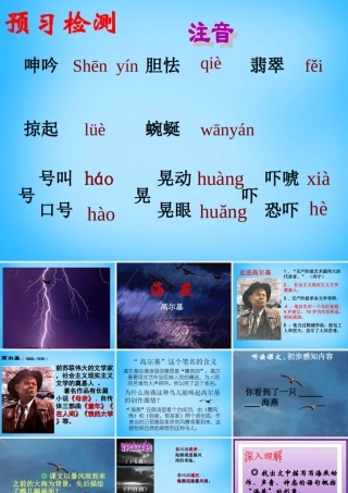 初级八年级语文下册 9 海燕课件 (新版)新人教版 课件