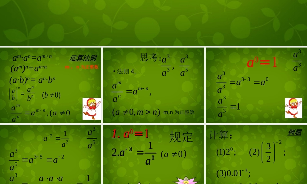 八年级数学下册 16.2.3 整数指数幂课件 新人教版 课件