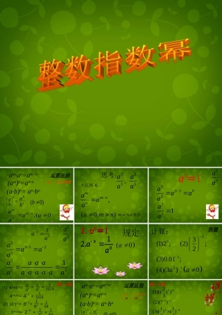 八年级数学下册 16.2.3 整数指数幂课件 新人教版 课件